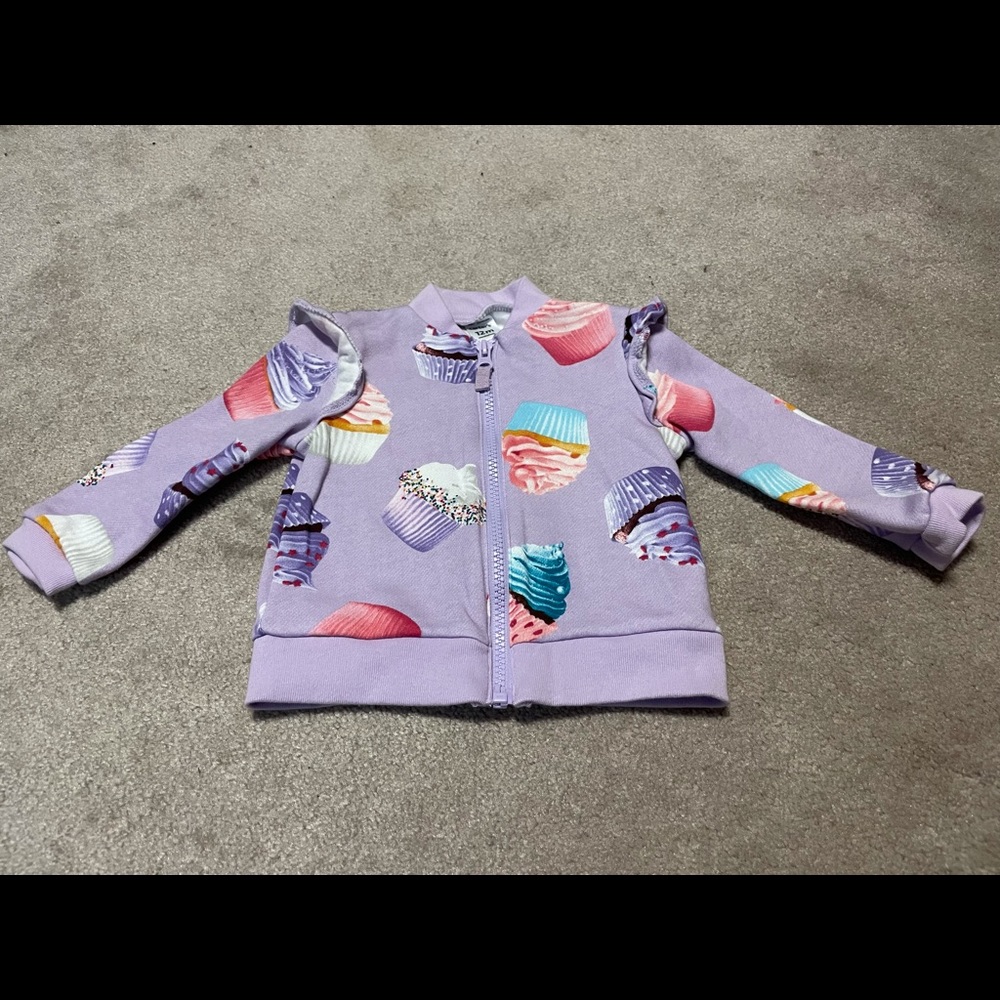 Carter’s Zip-Up Cupcake Sweatershirt - 12 months